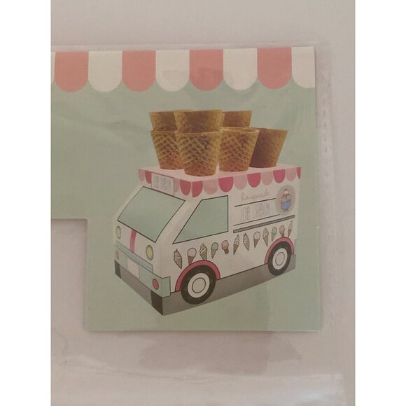 Party Supplies Ice Cream Truck Candy Scoop Napkin Pinwheel Blackboard Birthday - Picture 6 of 16